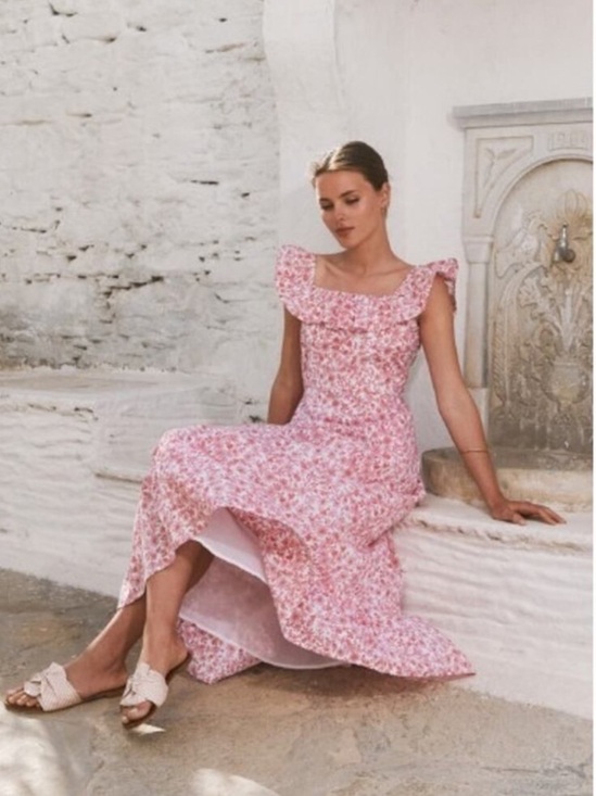 Tuckernuck Dresses & Skirts - NWT Tuckernuck Pink City Prints Nina Midi Dress in Lolita Pink Cotton Size L